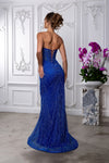 Load image into Gallery viewer, Wholesale Strapless Sequin Corset Evening Gown Formal Prom Dress By LA2195