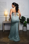 Load image into Gallery viewer, Wholesale Strapless Sequin Corset Evening Gown Formal Prom Dress By LA2195