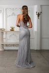 Load image into Gallery viewer, Wholesale Strapless Sequin Corset Evening Gown Formal Prom Dress By LA2195