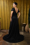 Load image into Gallery viewer, Wholesale Mother of the Bride A-Line Evening Gown with Lace Bodice &amp; Short Sleeves by LA2196 - - Mother of the Bride Dresses LA Merchandise