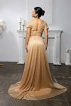 Load image into Gallery viewer, Wholesale Mother of the Bride A-Line Evening Gown with Lace Bodice &amp; Short Sleeves by LA2196 - - Mother of the Bride Dresses LA Merchandise