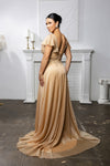Load image into Gallery viewer, Wholesale Mother of the Bride A-Line Evening Gown with Lace Bodice &amp; Short Sleeves by LA2196 - - Mother of the Bride Dresses LA Merchandise