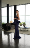 Load image into Gallery viewer, Wholesale Strapless Sweetheart Satin Mermaid Gown with High Slit &amp; Side Bow Detail Dress by LA2198 - - Prom Dress LA Merchandise