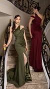 Load image into Gallery viewer, Wholesale Elegant One-Shoulder Satin Evening Gown with Side Slit Fitted Formal Dress by LA2199 - - Prom Dress LA Merchandise