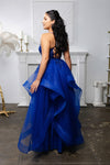 Load image into Gallery viewer, Wholesale Sequin Lace-Up Back Layered Tulle Dress Spaghetti Strap A-Line Evening Gown by LA2203 - - Prom Dress LA Merchandise