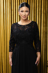 Load image into Gallery viewer, Wholesale Lace Bodice Long Sleeve A-Line Evening Gown Floor-Length Dress by LA2210 - - Mother of the Bride Dress LA Merchandise