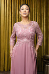 Load image into Gallery viewer, Wholesale Lace Bodice Long Sleeve A-Line Evening Gown Floor-Length Dress by LA2210 - - Mother of the Bride Dress LA Merchandise