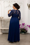 Load image into Gallery viewer, Wholesale Lace Bodice Long Sleeve A-Line Evening Gown Floor-Length Dress by LA2210 - - Mother of the Bride Dress LA Merchandise