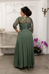 Load image into Gallery viewer, Wholesale Lace Bodice Long Sleeve A-Line Evening Gown Floor-Length Dress by LA2210 - - Mother of the Bride Dress LA Merchandise
