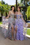 Load image into Gallery viewer, Wholesale Floral Embroidered Tulle A-Line Evening Gown with Corset Back &amp; Straps by LA2211 - - Long Prom Dress LA Merchandise
