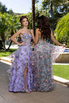 Load image into Gallery viewer, Wholesale Floral Embroidered Tulle A-Line Evening Gown with Corset Back &amp; Straps by LA2211 - - Long Prom Dress LA Merchandise