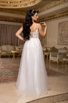 Load image into Gallery viewer, Wholesale A-Line Lace Bodice Bridal Gown with Tulle Skirt Spaghetti Straps Wedding Dress by LA2212 - - Wedding Dress LA Merchandise