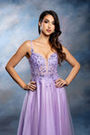 Load image into Gallery viewer, Wholesale Elegant Lace Corset A-Line Tulle Evening Dress with Spaghetti Straps by LA2212 - - Long Prom Dress LA Merchandise