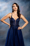 Load image into Gallery viewer, Wholesale Elegant Lace Corset A-Line Tulle Evening Dress with Spaghetti Straps by LA2212 - - Long Prom Dress LA Merchandise