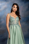 Load image into Gallery viewer, Wholesale Elegant Lace Corset A-Line Tulle Evening Dress with Spaghetti Straps by LA2212 - - Long Prom Dress LA Merchandise