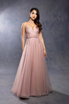 Load image into Gallery viewer, Wholesale Elegant Lace Corset A-Line Tulle Evening Dress with Spaghetti Straps by LA2212 - - Long Prom Dress LA Merchandise