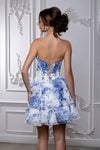 Load image into Gallery viewer, LA Merchandise LA2215 Tier Sweetheart Short Cocktail Dress Floral Print HOCO Party Dress - - Dress LA Merchandise
