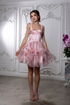Load image into Gallery viewer, LA Merchandise LA2215 Tier Sweetheart Short Cocktail Dress Floral Print HOCO Party Dress - - Dress LA Merchandise