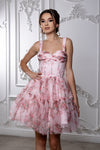 Load image into Gallery viewer, LA Merchandise LA2215 Tier Sweetheart Short Cocktail Dress Floral Print HOCO Party Dress - - Dress LA Merchandise