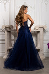 Load image into Gallery viewer, Wholesale Beaded Corset A-Line Prom Gown Sweetheart Glitter Tulle High Slit Lace-Up Back by LA2222 - - Long Prom Dress LA Merchandise