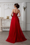 Load image into Gallery viewer, Wholesale Beaded Corset A-Line Prom Gown Sweetheart Glitter Tulle High Slit Lace-Up Back by LA2222 - - Long Prom Dress LA Merchandise