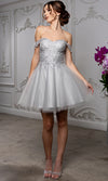 Load image into Gallery viewer, Wholesale Off Shoulder Beaded Lace Appliqué Cocktail Dress Glitter Tulle A-Line Dress by LA2224 - - Short Cocktail Dresses LA Merchandise