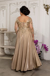 Load image into Gallery viewer, LA2226 Wholesale Metallic Evening Gown Sequin Illusion Lace-Up Back Mother of the Bride Dress