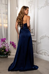 Load image into Gallery viewer, Wholesale Strapless Satin Formal Gown with High Slit &amp; Ruffle Skirt Prom Dress by LA2228 - - Dresses LA Merchandise