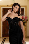 Load image into Gallery viewer, Wholesale Off-Shoulder Sweetheart Beaded Lace Illusion Corset Sheath Prom Evening Gown by LA2229 - - Long Formal Dresses LA Merchandise