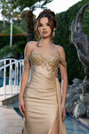 Load image into Gallery viewer, Wholesale Off-Shoulder Sweetheart Beaded Lace Illusion Corset Sheath Prom Evening Gown by LA2229 - - Long Formal Dresses LA Merchandise