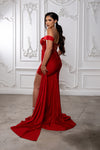 Load image into Gallery viewer, Wholesale Off-Shoulder Sweetheart Beaded Lace Illusion Corset Sheath Prom Evening Gown by LA2229 - - Long Formal Dresses LA Merchandise