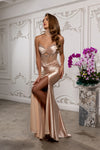 Load image into Gallery viewer, Wholesale Strapless Sweetheart Rhinestone Illusion Corset Sheath Prom Evening Gown by LA2230