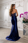 Load image into Gallery viewer, Wholesale Strapless Sweetheart Rhinestone Illusion Corset Sheath Prom Evening Gown by LA2230