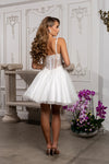 Load image into Gallery viewer, Wholesale Beaded Embellished Strap Sequin Appliqué Illusion A-Line Cocktail Dress by LA2231 - - Short Dress LA Merchandise