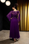 Load image into Gallery viewer, Wholesale Flutter Chiffon Sleeve Beaded Lace Appliqué Column Mother of the Bride by LA2233