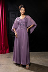 Load image into Gallery viewer, Wholesale Flutter Chiffon Sleeve Beaded Lace Appliqué Column Mother of the Bride by LA2233