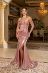 Load image into Gallery viewer, Wholesale Crystal Strap Deep Sweetheart Rhinestone Metallic Mermaid Prom Evening Gown by LA2234