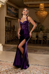 Load image into Gallery viewer, Wholesale Floral Strap Sweetheart Beaded Sequin Illusion Corset Mermaid Evening Gown by LA2237