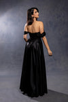 Load image into Gallery viewer, Wholesale Off-Shoulder Sweetheart Beaded Illusion Corset Bodice A-Line Evening Gown by LA2240 - - Long Formal Dresses LA Merchandise