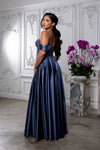 Load image into Gallery viewer, Wholesale Off-Shoulder Sweetheart Beaded Illusion Corset Bodice A-Line Evening Gown by LA2240 - - Long Formal Dresses LA Merchandise