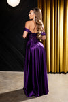 Load image into Gallery viewer, Wholesale Off-Shoulder Sweetheart Beaded Illusion Corset Bodice A-Line Evening Gown by LA2240 - - Long Formal Dresses LA Merchandise