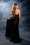 Load image into Gallery viewer, Wholesale Strapless Beaded Corset Evening Gown with High Slit Prom Formal Dress by LA2241