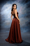 Load image into Gallery viewer, Wholesale Spaghetti Strap Cowl Sweetheart Satin Corset Column Prom Evening Gown by LA2242 - - Long Formal Dresses LA Merchandise