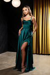 Load image into Gallery viewer, Wholesale Spaghetti Strap Cowl Sweetheart Satin Corset Column Prom Evening Gown by LA2242 - - Long Formal Dresses LA Merchandise