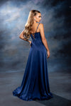 Load image into Gallery viewer, Wholesale Spaghetti Strap Cowl Sweetheart Satin Corset Column Prom Evening Gown by LA2242 - - Long Formal Dresses LA Merchandise