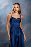 Load image into Gallery viewer, Wholesale Spaghetti Strap Cowl Sweetheart Satin Corset Column Prom Evening Gown by LA2242 - - Long Formal Dresses LA Merchandise