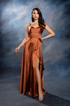 Load image into Gallery viewer, Wholesale Spaghetti Strap Cowl Sweetheart Satin Corset Column Prom Evening Gown by LA2242 - SIENNA - Long Formal Dresses LA Merchandise