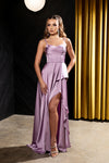 Load image into Gallery viewer, Wholesale Spaghetti Strap Cowl Sweetheart Satin Corset Column Prom Evening Gown by LA2242 - VICTORIAN LILAC - Long Formal Dresses LA Merchandise