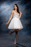 Load image into Gallery viewer, Wholesale Illusion Plunging Sweetheart Rhinestone Beaded Bodice A-Line Homecoming Dress by LA2243 - - Short Dress LA Merchandise