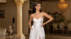 Load image into Gallery viewer, Wholesale Strapless Sweetheart Bodice A-Line Satin Bridal Wedding Gown with Slit by LA2244 - - Wedding Dress LA Merchandise
